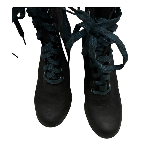 NWT SOREL Lexie Wedge Boot Sz 6 Blue Black Plaid - Picture 10 of 10